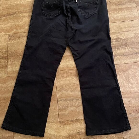 Levis Jeans Womens Night Blues 18M Bootcut Embroidered Pockets Mid-Rise - Picture 6 of 11